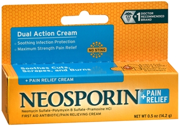 NEOSPORIN PLUS PAIN CREAM 0.5OZ 