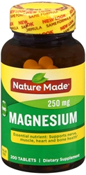 Nature Made Magnesium 250mg, 200 Tablets 