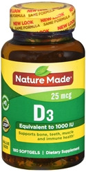 Nature Made Vit D-3 1000Iu, 180 CT 