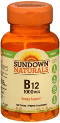 Sundown Naturals B-12 1000 mcg Tablets 60 Tablets Each 