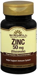 ZINC TAB GLUCONATE 50 MG WINDMILL Size: 100 