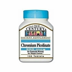 21st Century Chromium Picolinate 200 mcg 100 Tabs 