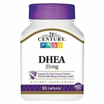 21st Century DHEA 25 mg Capsules, 90 Count 