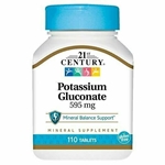 21st Century Potassium 595 mg Tablets, 110-Count 