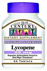 21st Century Lycopene 25 mg Tablets, 60 Count 