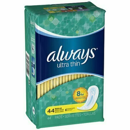 Always Ultra Thin Pads Regular 44 Each 