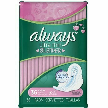 Always Ultra Thin Pads Slender Flexi-Wings 36 Each 