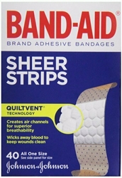 BAND-AID COMFORT-FLEX SHEER 1 SIZE 40CT 