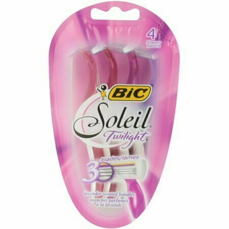 Bic Soleil Twilight, Triple Blade Disposable Shavers for Women 4 each 