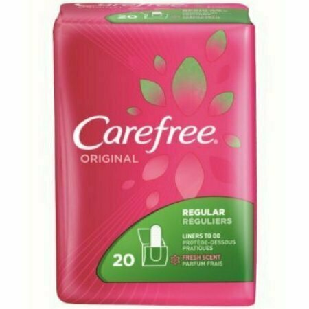 CAREFREE Original Regular To-Go Pantiliners, Fresh Scent 20 each 