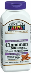 CINNAMON PLUS CHROMIUM 2000 MG CAPSULES 120 CT 