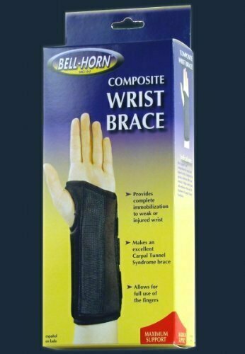 Composite Wrist Brace in Black size: Large, Wrist: Left 