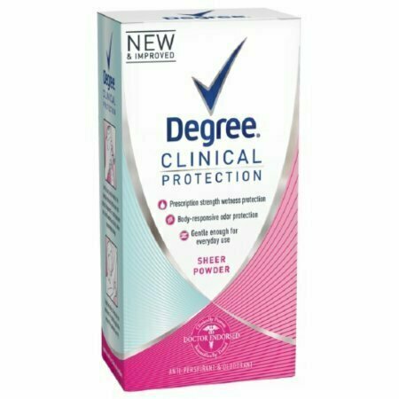 Degree Women Clinical Protection Anti-Perspirant Deodorant Sheer Powder 1.70 oz 