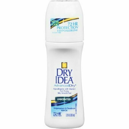 Dry Idea Anti-Perspirant Deodorant Roll-On Unscented 3.25 oz 