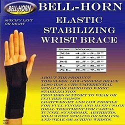 Elastic Stabilizing Wrist Brace in Black Size: Extra Large, Wrist: Left 