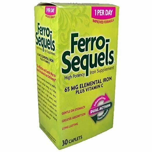 Ferro-Sequels High Potency Iron Supplement, Caplets, 30 ct. 