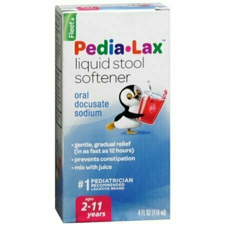 Fleet Pedia-Lax Liquid Stool Softener Fruit Punch Flavor 4 oz 