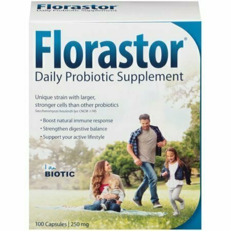 Florastor Daily Probiotic Supplement, 250mg, 100 Capsules 