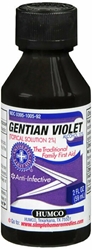 GENTIAN VIOLET 2% LIQUID 2OZ HUMCO 