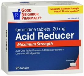 GNP ACID REDUCER 20MG MAX/STRENGTH TAB 25 CT 