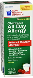 GNP ALLERGY RELIEF CHERRY LIQUID 4OZ 