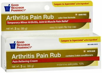 GNP ARTHRITIS PAIN RELIEF WITH ALOE CREAM 3 OZ 