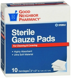 GNP BANDAGE 2X2IN STERILE PAD 10CT 