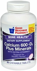 GNP CALCIUM + D3 + MINERALS 600 MG CHEWABLES 60 CT 