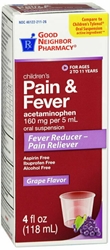 GNP CHILD PAIN RELIEF GRAPE 4 OZ 