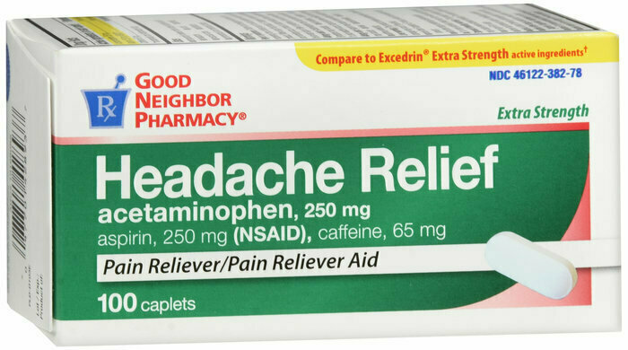 GNP HEADACHE XS RELIEF CAPLET 100CT 