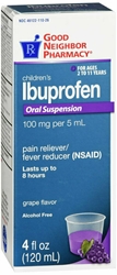 GNP IBUPROFEN CHILD GRAPE 4OZ 