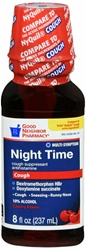 GNP NIGHT TIME CHERRY COUGH LIQUID 8 OZ 