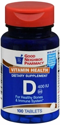 GNP VITAMIN D 400 IU 100 TABS 