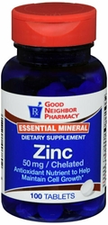 GNP ZINC ESSENTIAL MINERAL 50MG TAB 100 