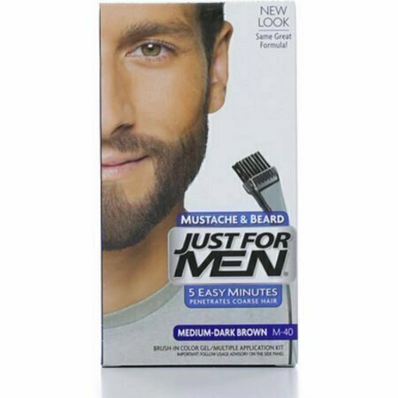 JUST FOR MEN Brush-In Color Gel, Medium-Dark Brown M-40 1 each 