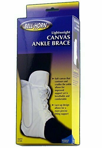 Lightweight Lace-up Ankle Brace in White Size: Small 