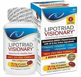 Lipotriad Visionary AREDS2 Based Eye Vitamin and Mineral Supplement 60 Softgels 