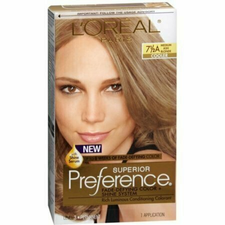 LOreal Superior Preference Hair Color [7-1/2A] Medium Ash Blonde (Cooler) 1 Each 