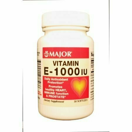 MAJOR E 1000 IU SYN CAPS VITAMIN E-1000 Unit Clear Yellow 30 CAPS 