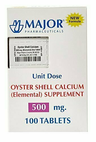 Major Oyster Shell Calcium 500MG TAB UD Oyster SHELL-500 MG Green 100 Tablets 