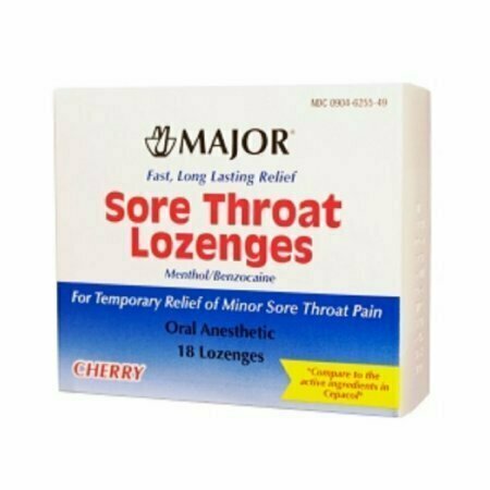 Major Sore Throat Lozenges Cherry Benzocaine-15 Mg 