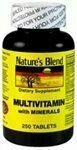 NATURES BLEND MULTIVITAMIN & MINERAL TABS 250 