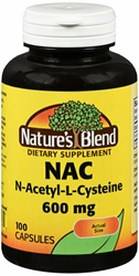 Natures Blend NAC (N-Acetyl-L-Cysteine) 600 mg 100 Capsules 