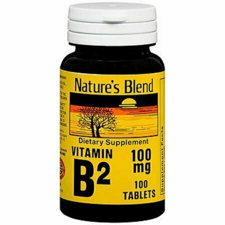 Natures Blend Vitamin B2 100 mg - 100 Tablets 