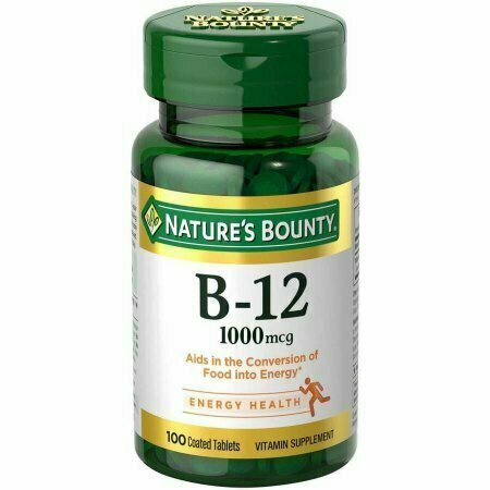 Natures Bounty B-12 Vitamin Supplement Tablets, 5000mcg, 40 count 