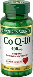 Natures Bounty Cardio Q10, Co Q-10 400 mg Softgels 39 each 