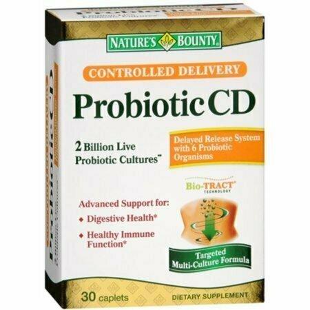 Natures Bounty Controlled Delivery Probiotic CD Caplets 30 each 