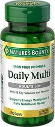 Natures Bounty Daily Multi, Adults 50+, 80 Caplets 