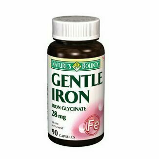 Natures Bounty Gentle Iron 28 mg Capsules 90 Capsules 