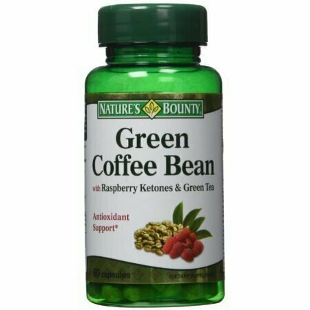 Natures Bounty Green Coffee Bean with Raspberry Ketones & Green Tea Capsules, 60 each 